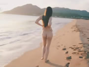 巨乳女神全裸沙灘